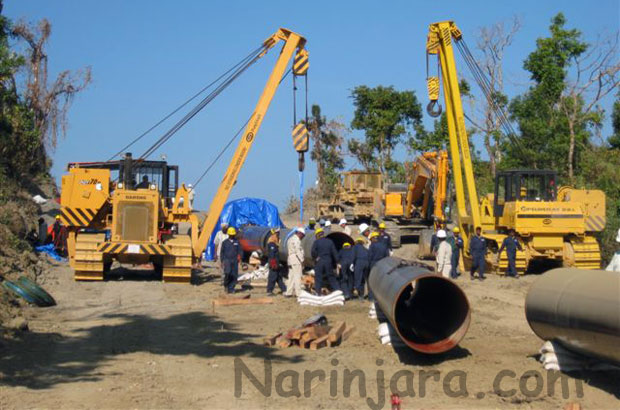 A place of gas pipeline project in Kyauk Pru, Arakan. A place of gas pipeline project in Kyauk Pru, Arakan.