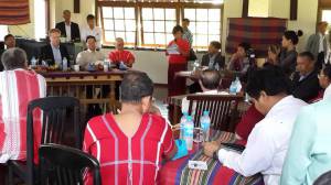 Ethnic Armed Groups meet with Norways Foreign Minister Mr. Borge Brende in Pegu