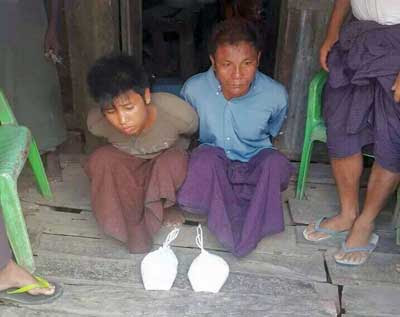 (ယမ်းနှင့် ဒီဇယ်ဆီများသယ်ဆောင်လာသူများကို ဖမ်းမိစဉ်) ဓာတ်ပုံ-မင်းသူရိန် (ယမ်းနှင့် ဒီဇယ်ဆီများသယ်ဆောင်လာသူများကို ဖမ်းမိစဉ်) ဓာတ်ပုံ-မင်းသူရိန်