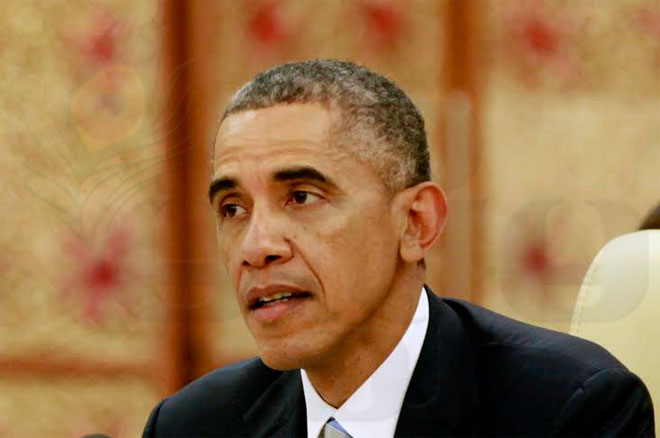 ၂၀၁၄ ခုနှစ် နိုဝင်ဘာလ ၁၃ ရက်က ဒုတိယအကြိမ်မြောက် အာဆီယံ အမေရိကန် ထပ်သီးဆွေးနွေးပွဲတွင် အမေရိကန် သမ္မတ အိုဘားမားအား တွေ့ရစဉ်။ (ဓာတ်ပုံ - ဟောင်ဆာ (ရာမည)၊ မဇ္ဈိမ)