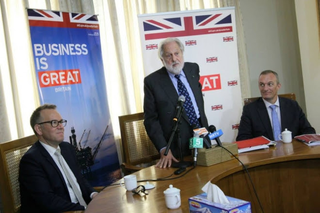 British Embassy Rangoon via Facebook UK Trade Envoy and independent film producer Lord Puttnam