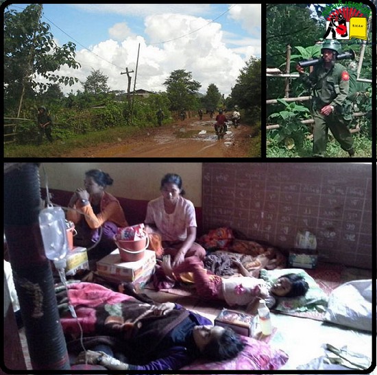 တာ့ဖာဆောင်သို့ အားဖြည့်လာသည့် မြန်မာ့တပ်မတော်စစ်ကြောင်းနှင့် စစ်ပြေးဒုက္ခသည်များ Burmese soldier