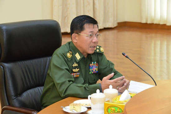 တပ်မတော်ကာကွယ်ရေးဦးစီးချုပ် ဗိုလ်ချုပ်မှူးကြီးမင်းအောင်လှိုင် Min Aung Laing