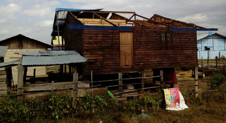 House Destroyed by High Winds