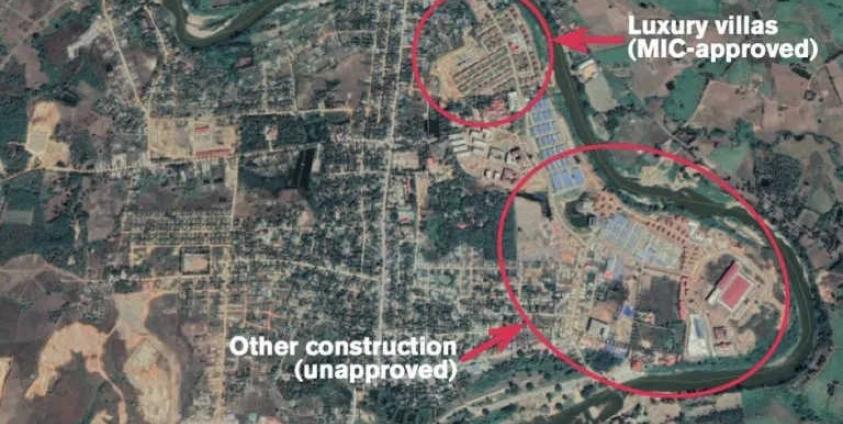 Google Image of Shwe Kokko, casino complex development project (to be).