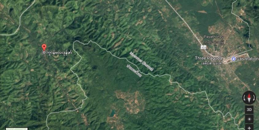 ဗလဲ့ဒွန်းဖိုက်ရွာ(ကွာန်ဗလးဒုန်ဖာ်) ကို Google Earth မှမြင်ရပုံ(Copy)