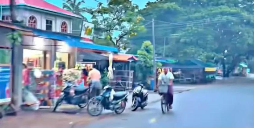ဓါတ်ပုံ - ရွှေကူမြို့တွင်း မြင်ကွင်းတစ်ခုအား တွေ့ရစဉ်။