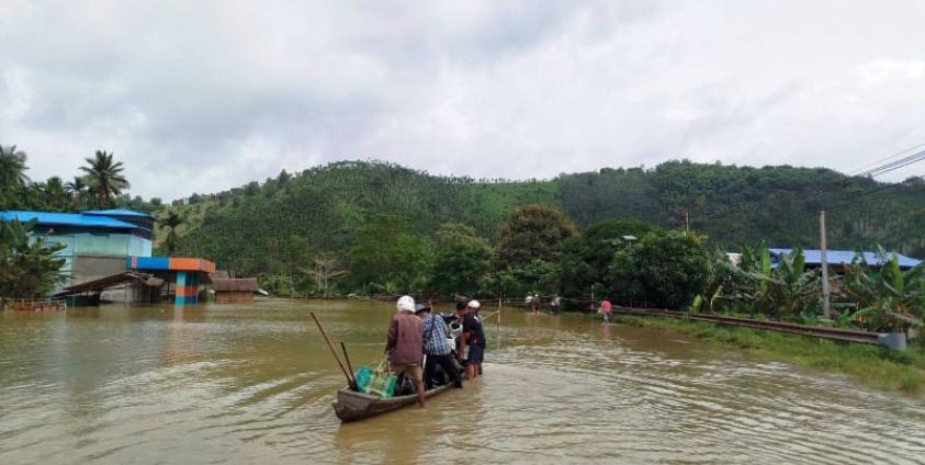 ရေကြီးရေလွှမ်းမိုးမှု မြင်ကွင်းတစ်ခု။ / CJ