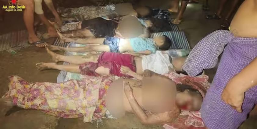 ဩဂုတ်လ ၁၃ ရက်၊ ညက ကျိန္တလီမြို့အား စစ်တပ် ဗုံးကြဲမှုကြောင့် သေဆုံးသွားသူများ / AA Info Desk