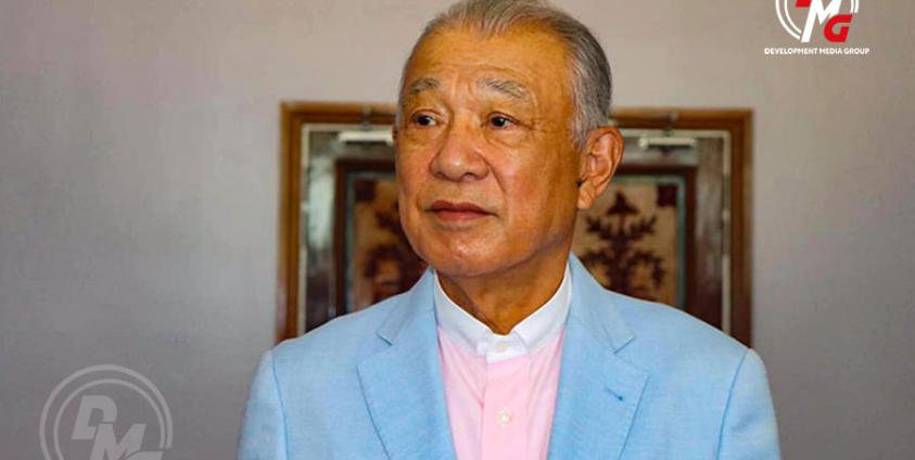 ဓာတ်ပုံ - DMG / (ပုံစာ - နီပွန်ဖောင်ဒေးရှင်း ဥက္ကဋ္ဌ မစ္စတာ ဆာဆာကာဝါအား ၂၀၂၁ ခုနှစ်က စစ်တွေမြို့တွင် တွေ့ရစဉ်။)