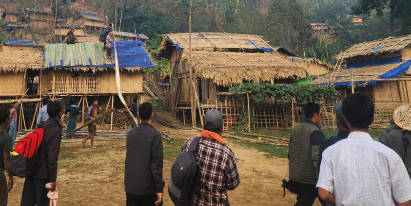 A displacement camp near the Chin State-India border. 