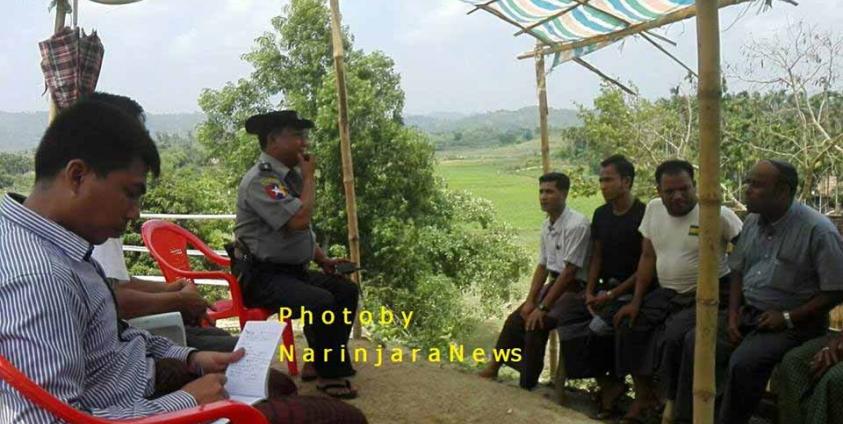 သမိုင်းဝင် ရာမလက္ခဏ ဟိန္ဒူဘုရားရှိခိုးကျောင်းတောင်နှင့် ဟိန္ဒူ လူကြီးများမှ လွှတ်တောကိုယ်စားလှယ်များ၊ ရဲစခန်းမှူးနှင့် တွေ့ဆုံနေကြစဉ်