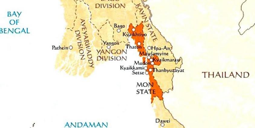 မွန်ပြည်နယ်မြေပုံ(Internet)