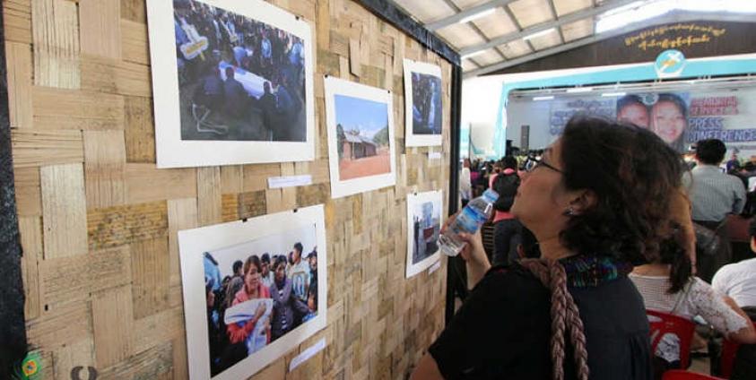 One year memorial prayer and a press conference at Kachin Baptist Convention for Murder of two female Kachin teachers in Yangon on 19 January, 2016. Photo: Thet Ko/Mizzima