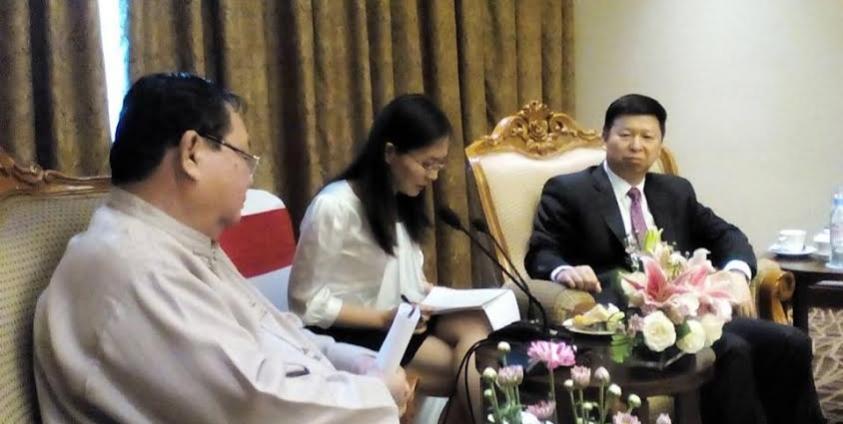 SNLD ဥက္ကဋ္ဌ ခွန်ထွန်းဦး က တရုတ်ကွန်မြူနစ်ပါတီ နိုင်ငံတကာ ဆက်ဆံရေးဌာနကြီးမှူးနှင့်တွေ့ဆုံစဉ်