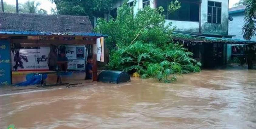 သံတွဲမြို့ ရေကြီးမှုမြင်ကွင်း (CJ/သံတွဲ)