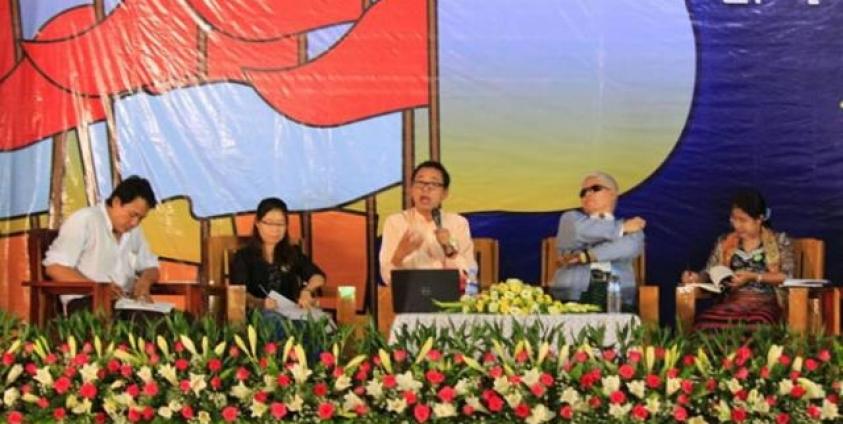 ဒုတိယအကြိမ် NNER ညီလာခံကို ရန်ကုန်မြို့ ကြည့်မြင်တိုင် မျက်မမြင်ကျောင်းသူ ဇွန် ၁၈ရက်က ကျင်းပစဉ်။ (ဓာတ်ပုံ-NNER Facebook)