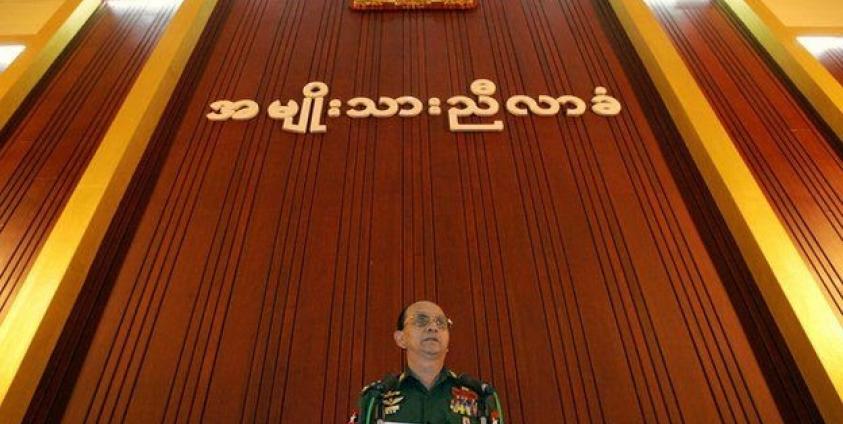 General Thein Sein presiding over the National Convention, 2004-2007 (Photo: AFP)