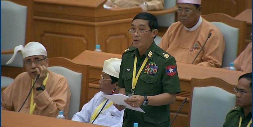 နယ်စပ်ရေးရာဝန်ကြီးဌာန၊ ဒုတိယဝန်ကြီး ဗိုလ်ချုပ်သန်းထွဋ်(ဓာတ်ပုံ- ပြည်ထောင်စုလွှတ်တော်)