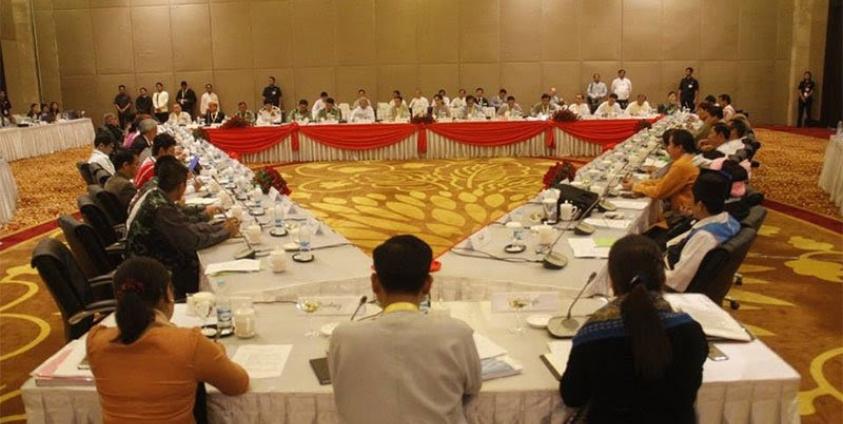 Union Peace Dialogue Joint Committee (UPDJC) meeting in Naypyitaw, Myanmar, 15 August 2016. Photo: Min Min/Mizzima