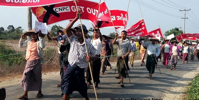 Farmers Protest Against CNPC Pipeline.