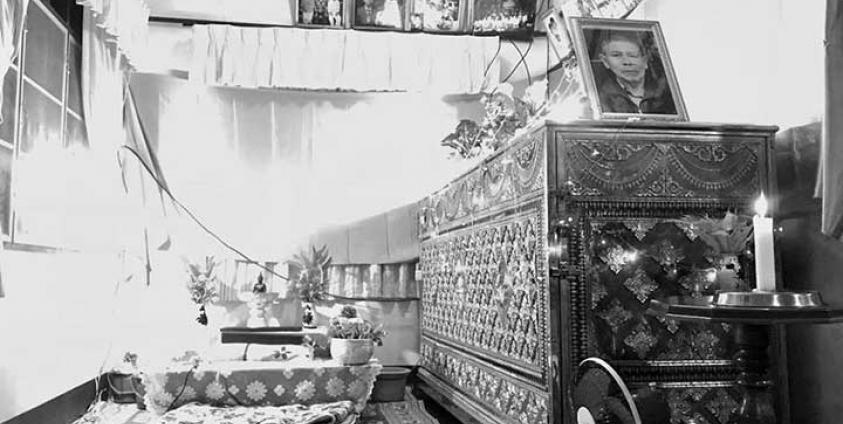 ကွယ်လွန်သူ စဝ်လျန်းမိဏ်း၏ဈာပန ပိန်းလုံမြို့ရှိနေအိမ်တွင်ပြုလုပ် (photo/Tangma mkn)