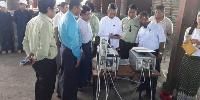 နိုဝင်ဘာ၂၀ရက်နေ့က သယံဇာတနှင့် သဘာဝပတ်ဝန်းကျင်ထိန်းသိမ်းရေးဝန်ကြီး ဒေါက်တာမင်းကြည်ဝင်းနှင့် သက်ဆိုင်ရာဌာနများ သွားရောက်လည်ပတ်ခဲ့စဉ်