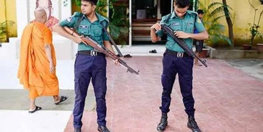 Security arrangements have been beefed up in Dharmarajika Buddhist monastery after death threats to its chief priest