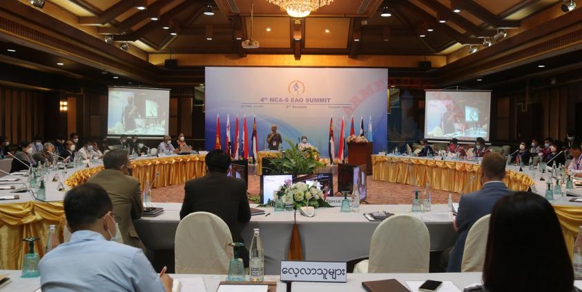 A meeting of Nationwide Ceasefire Agreement (NCA) signatories in 2022. (Photo: NCA-S EAO)