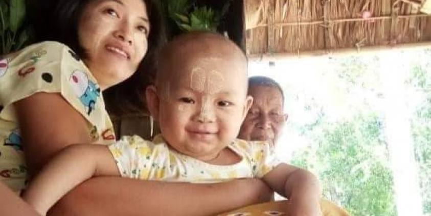 ဦးသက်ပိုင်စိုး၏ ဇနီး၊ ၁၀လအရွယ် သမီး နှင့် ဦးလေး