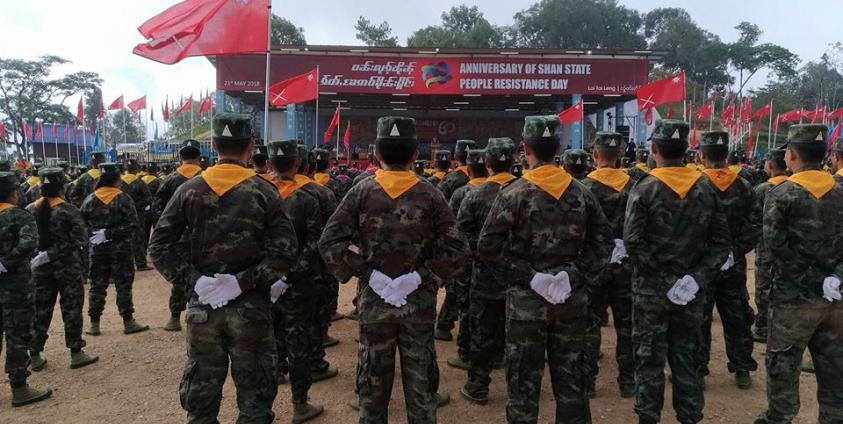 လွယ်တိုင်းလျန်းဌာနချုပ်တွင်ကျင်းပသော နှစ် ၆၀ ပြည့် ရှမ်းတော်လှန်ရေးနေ့အခမ်းအနား