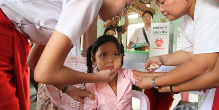 Polio alert by WHO. Here is a measles vaccination initiative. Photo: Measles Initiative