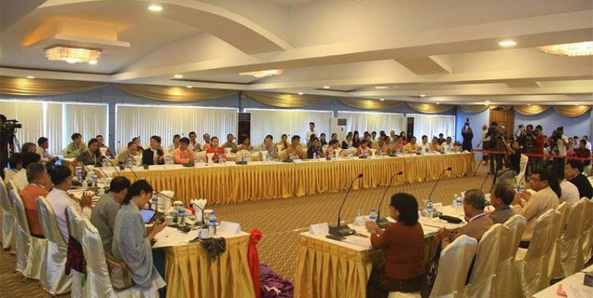 Stakeholders and policy makers at the Policy Dialogue on Socio Economic Development of Myanmar being held in Nay Pyi Taw. Photo: Mizzima