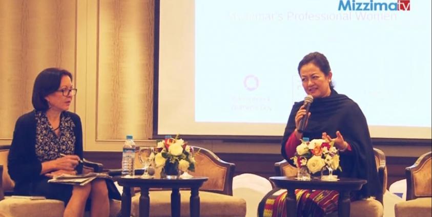 Dr. Thet Thet Khaing (right).