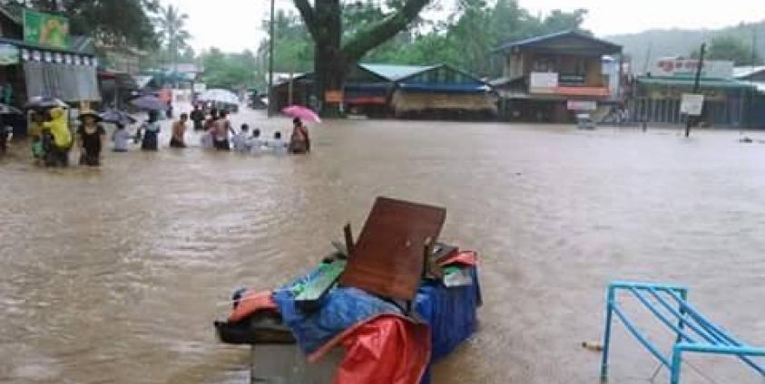 ကင်းမွန်ချောင်းစခန်းတွင် ရေကြီးခဲ့မှုအခြေအနေ(Popular News Journal)