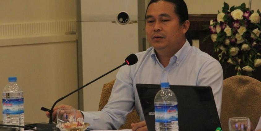 UPDJC  အတွင်းရေးမှူးအဖွဲ့ဝင် စိုင်းကျော်ညွှန့်(Photo: Mizzima)