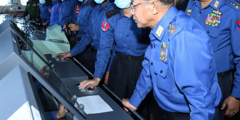 ရခိုင်ပင်လယ်ပြင်တွင် ဇူလိုင်လ ၅ ရက်နေ့က မြန်မာစစ်တပ် စစ်ရေးလေ့ကျင့်စဥ်