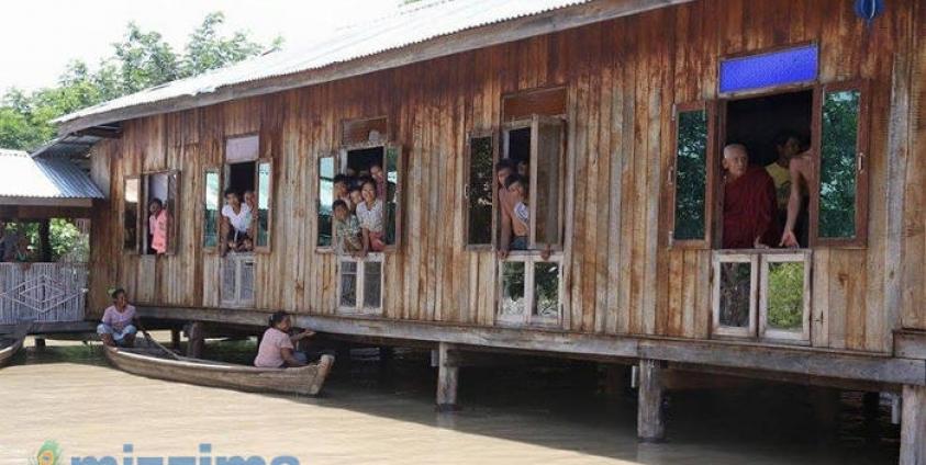 The flood victims in Pwint Phyu Township, Magway Region. Photo: Bo Bo/Mizzima