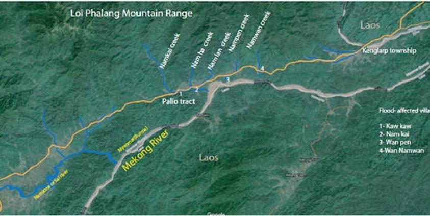 Map showing flood-affected villages (Photo courtesy of Japhet Jakui)