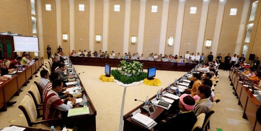 The Union Peace Dialogue Joint Committee (UPDJC) meeting of the second session of the Union Peace Conference - 21st century Panglong in Nay Pyi Taw on 28 May 2017. Photo: Min Min/Mizzima