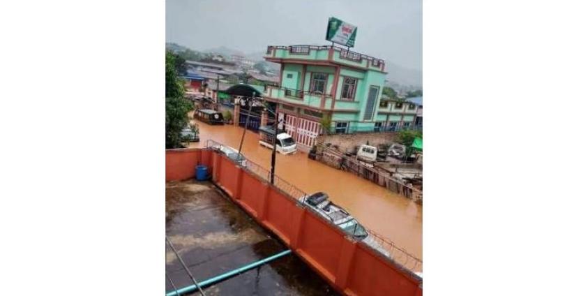 ဓါတ်ပုံ။ လားရှိုးရေကြီးရေလျှံဖြစ်ပွား