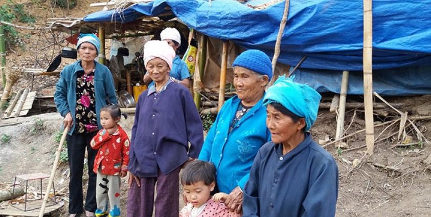 Many Kokang refugees are elderly and children. Photo: SHRF