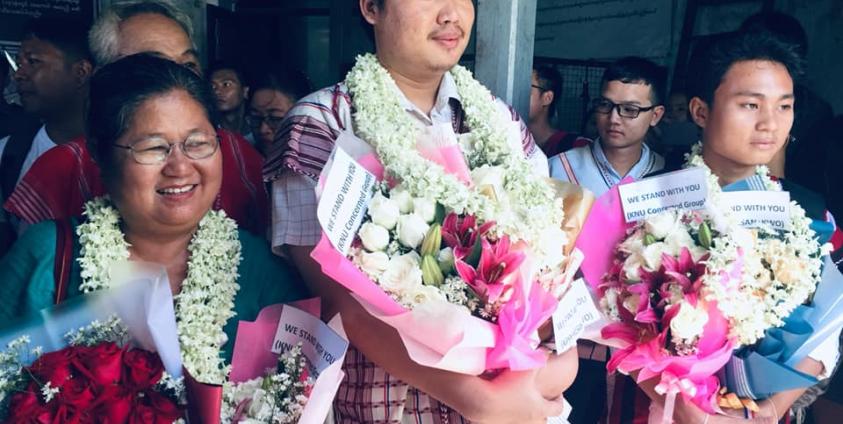 တရားစွဲဆိုခံထားရသော နော်အုန်းလှနှင့် ကရင်လူငယ်နှစ်ဦး(Min Nay Htoo)