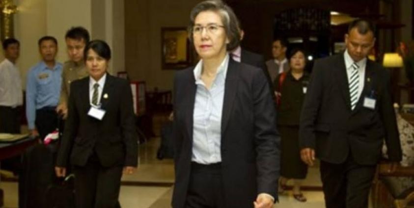 United Nations Rapporteur on Human Rights in Burma Yanghee Lee seen during her visit to Burma last year