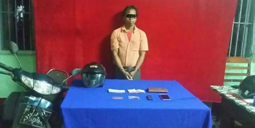 ဦးထွန်းဝင်း မူးယစ်ဆေးဝါးမှုဖြင့်ဖမ်းဆီးထားစဉ်(photo: Aye Min Tun)