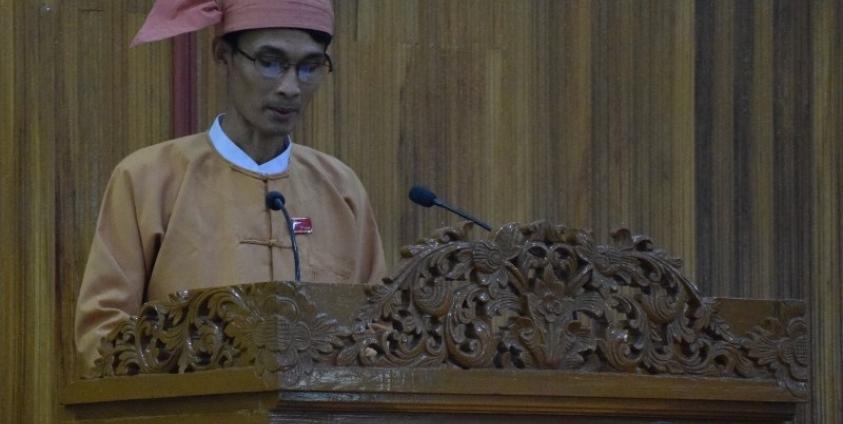 Mon State Chief Minister delivering a speech (Photo:MNA)