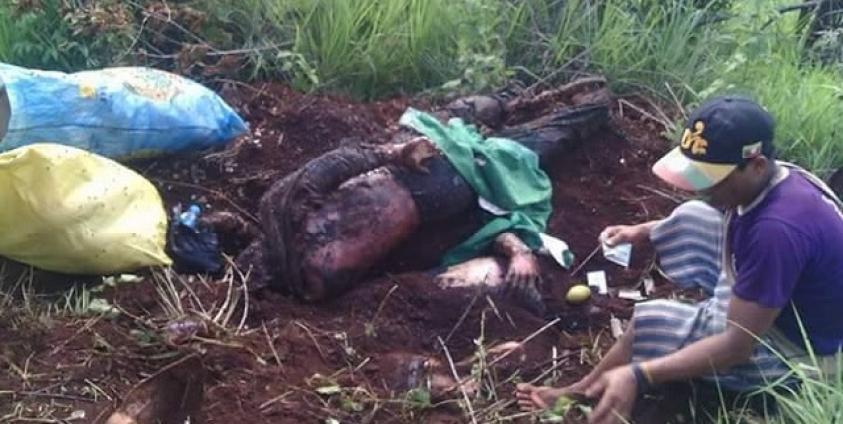 Photo by: Citizen Journalist- Bodies of Mong Yaw villagers found on June 29, 2016.