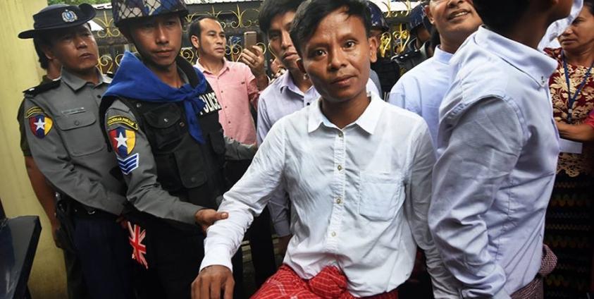 rrawaddy journalist Lawi Weng, who was detained in Shan State on Jun 28 of this year (Photo: Steve Tickner/Facebook)