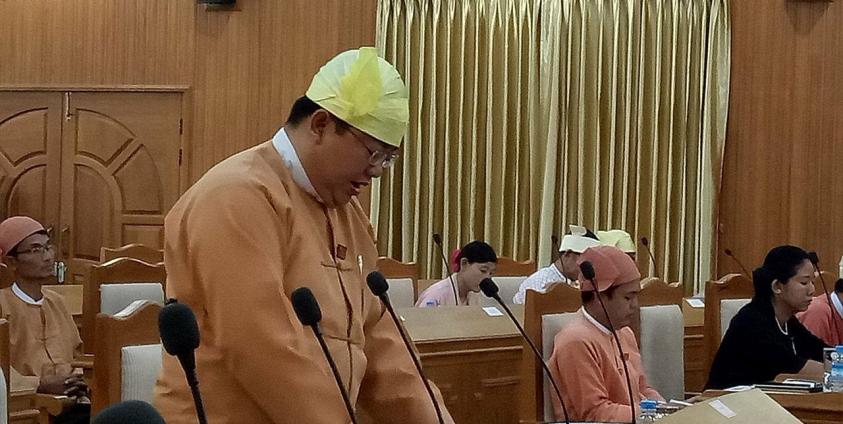 Mon State cabinet member U Wunna Kyaw (photo: MNA)