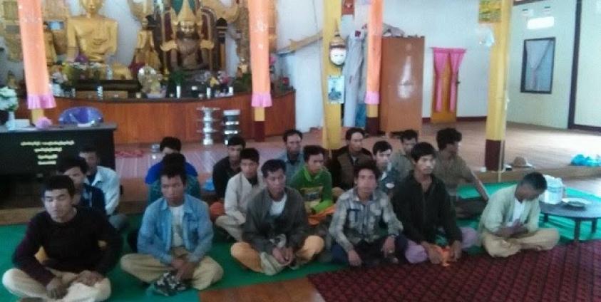 Some of the villagers the Burma Army accused of being RCSS/SSA soldiers